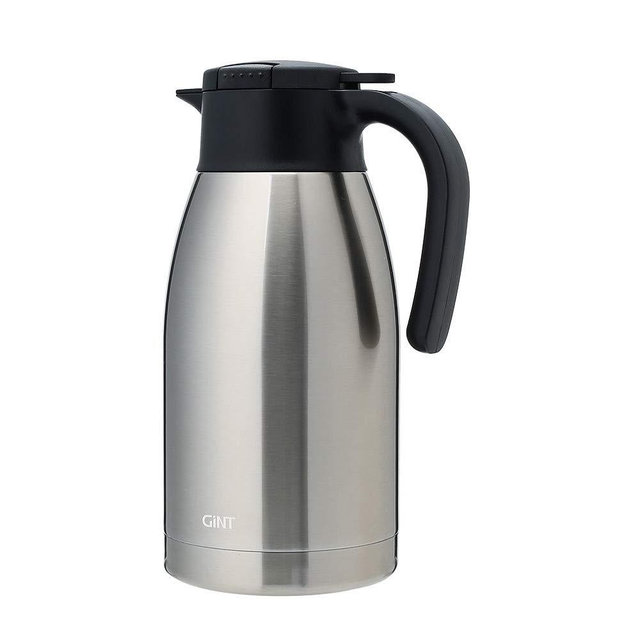 GiNT 64Oz Thermal Coffee Carafe, Insulated Stainless Steel Coffee Carafes for Keeping Hot / Double Walled Vacuum Thermos (Silver, 1.9L )