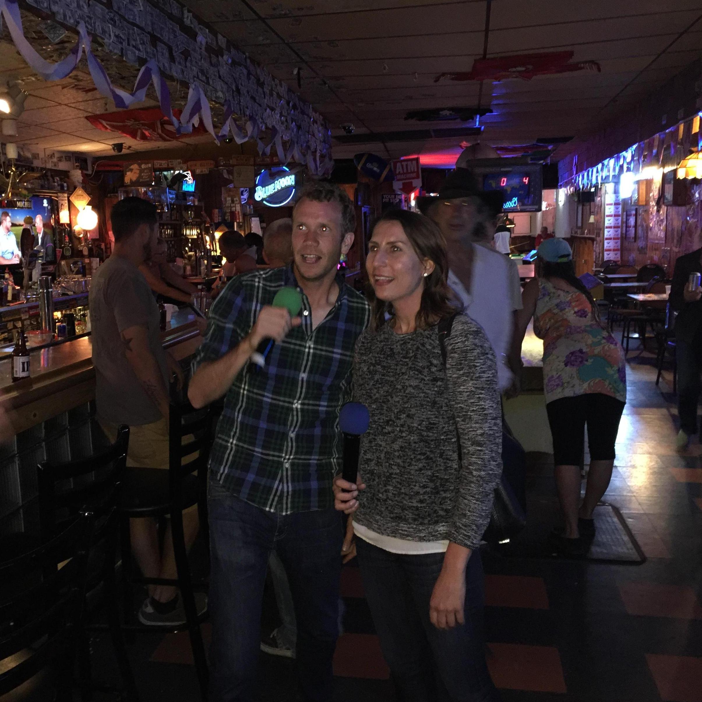 Two lies and a truth: Amanda is into karaoke and finally got John to sing in a small bar in Arizona. She led a group sing-a-long of "Don't Stop Believin". That's when John knew she was the one.