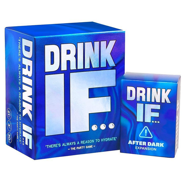 DRINK IF... Adult Drinking Party Game + After Dark Expansion Set - 800 Questions to get You Buzzed & Drunk - Ice Breakers Cards, White Elephant Gifts, Christmas Stocking Stuffers & Board Games Night