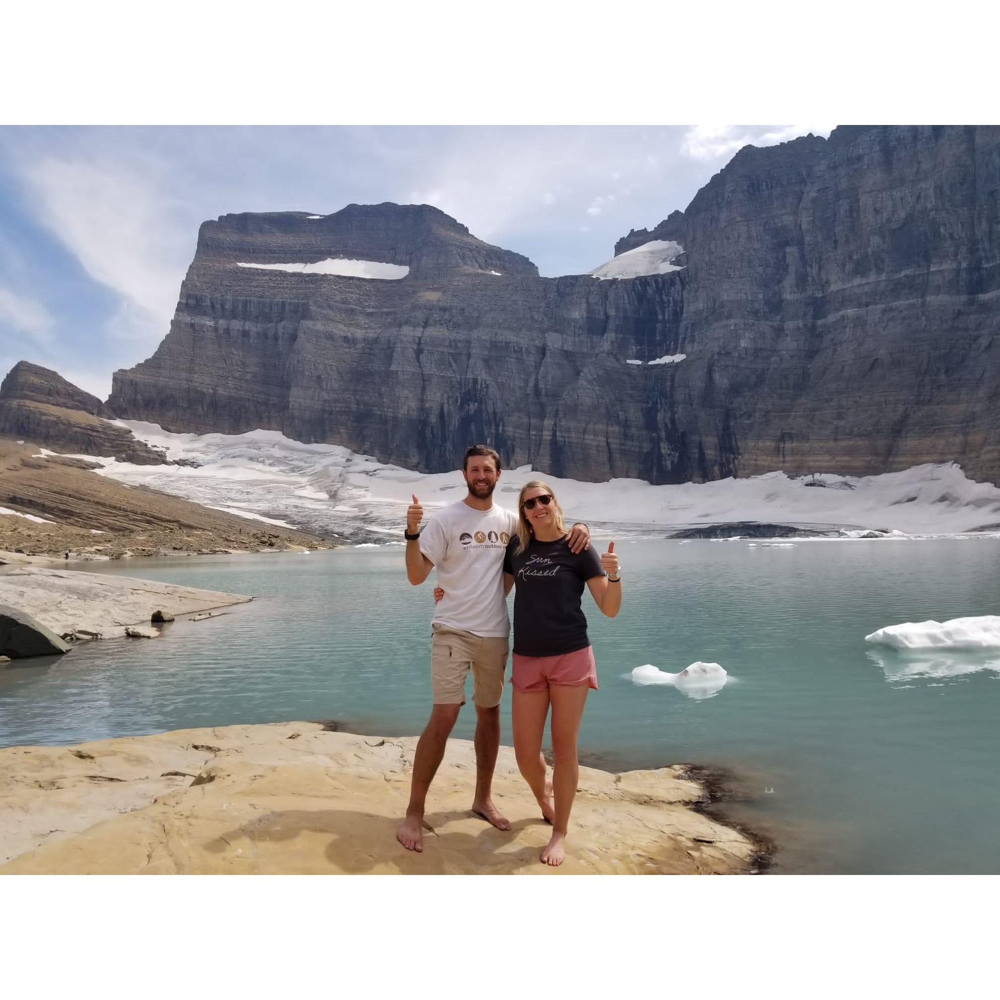 Made it to the top! Grinnell Glacier in Glacier National Park