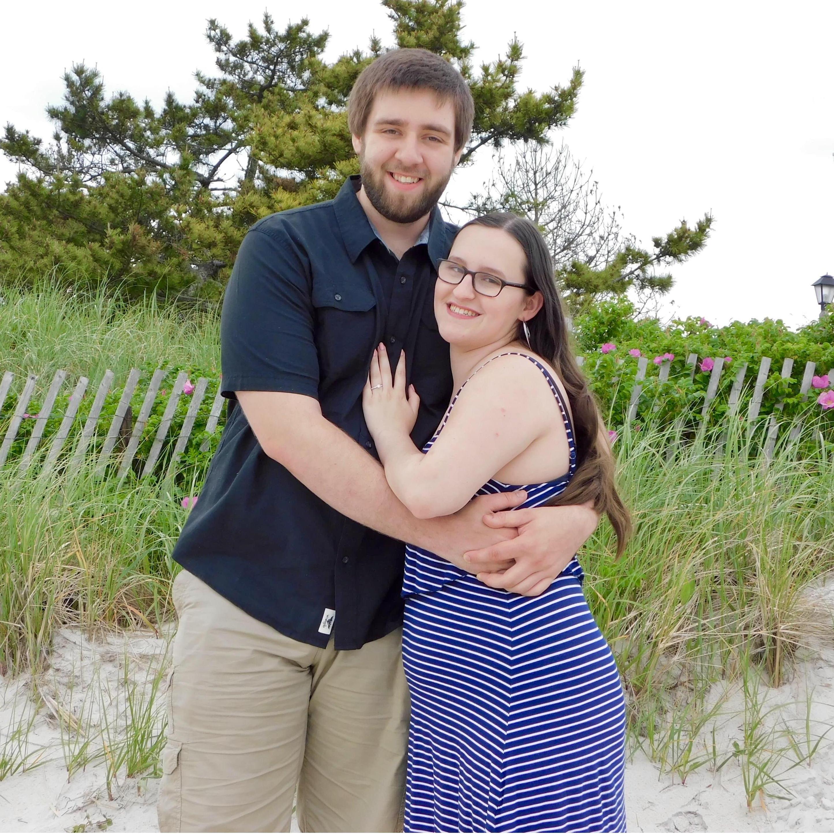 The day we got engaged on the beach