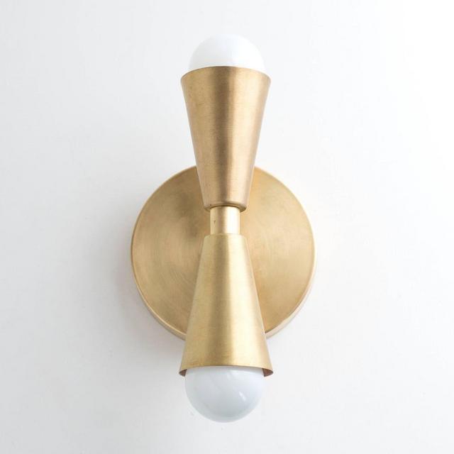 Mid Century Sconce - Gold Wall Sconce -...