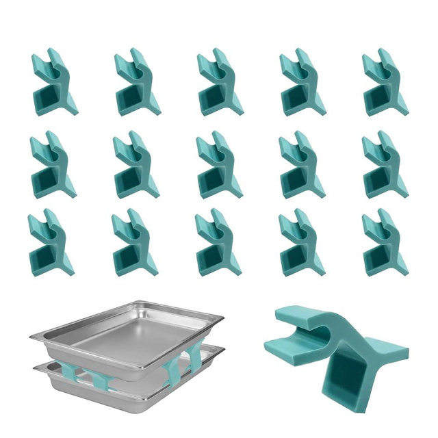 Xanadued 16 Pack Baking Sheet Stackers, Space-Saving Tray Stackers, Baking Tray Stackers, Cookie Baking Sheet Stacking Clips, Cookie Tray Stacker Clips for Baking