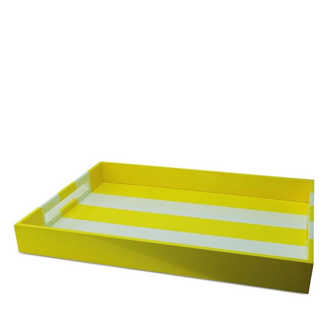 Addison Ross 22" x 16" Denim Stripe Lacquer Tray