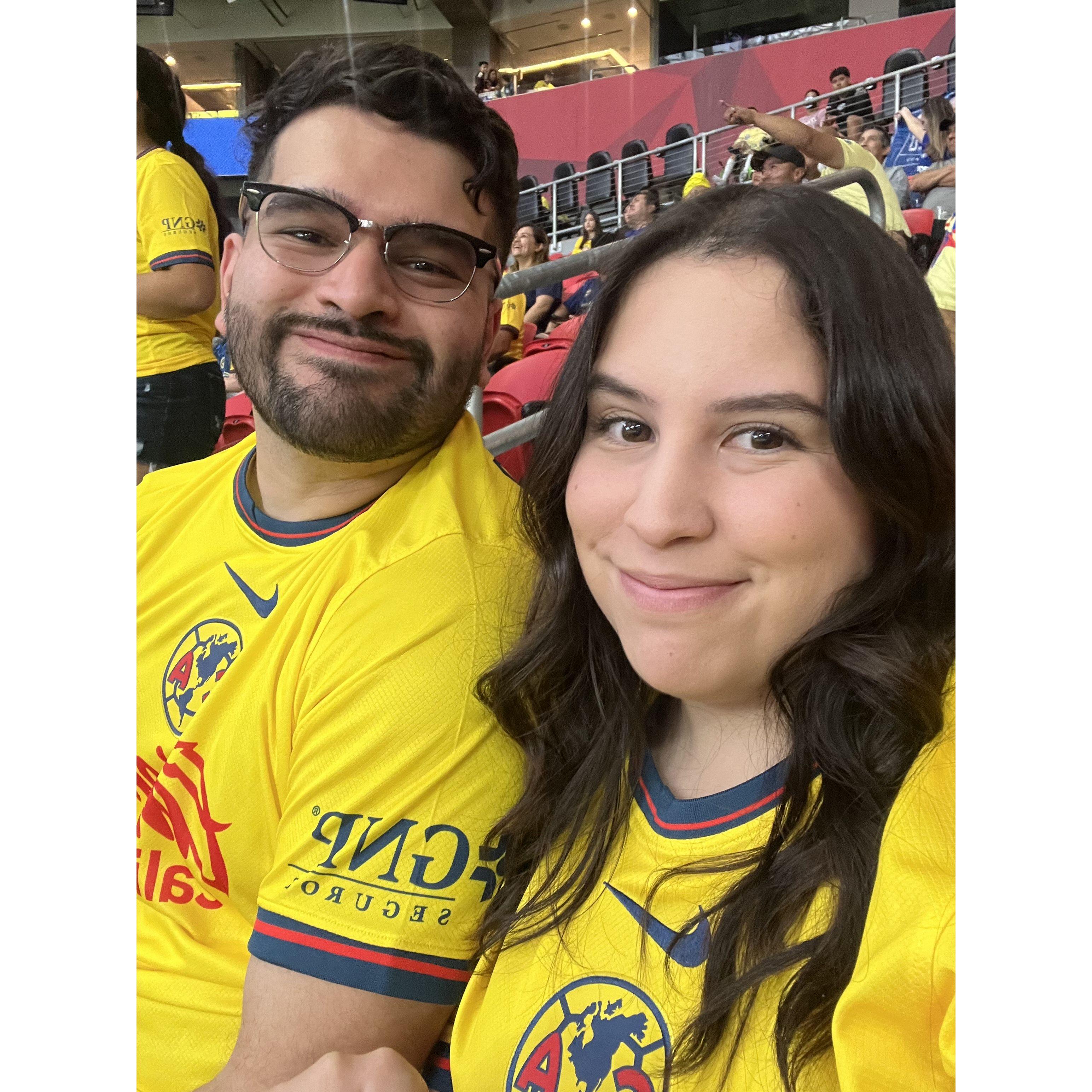Our first America game together
