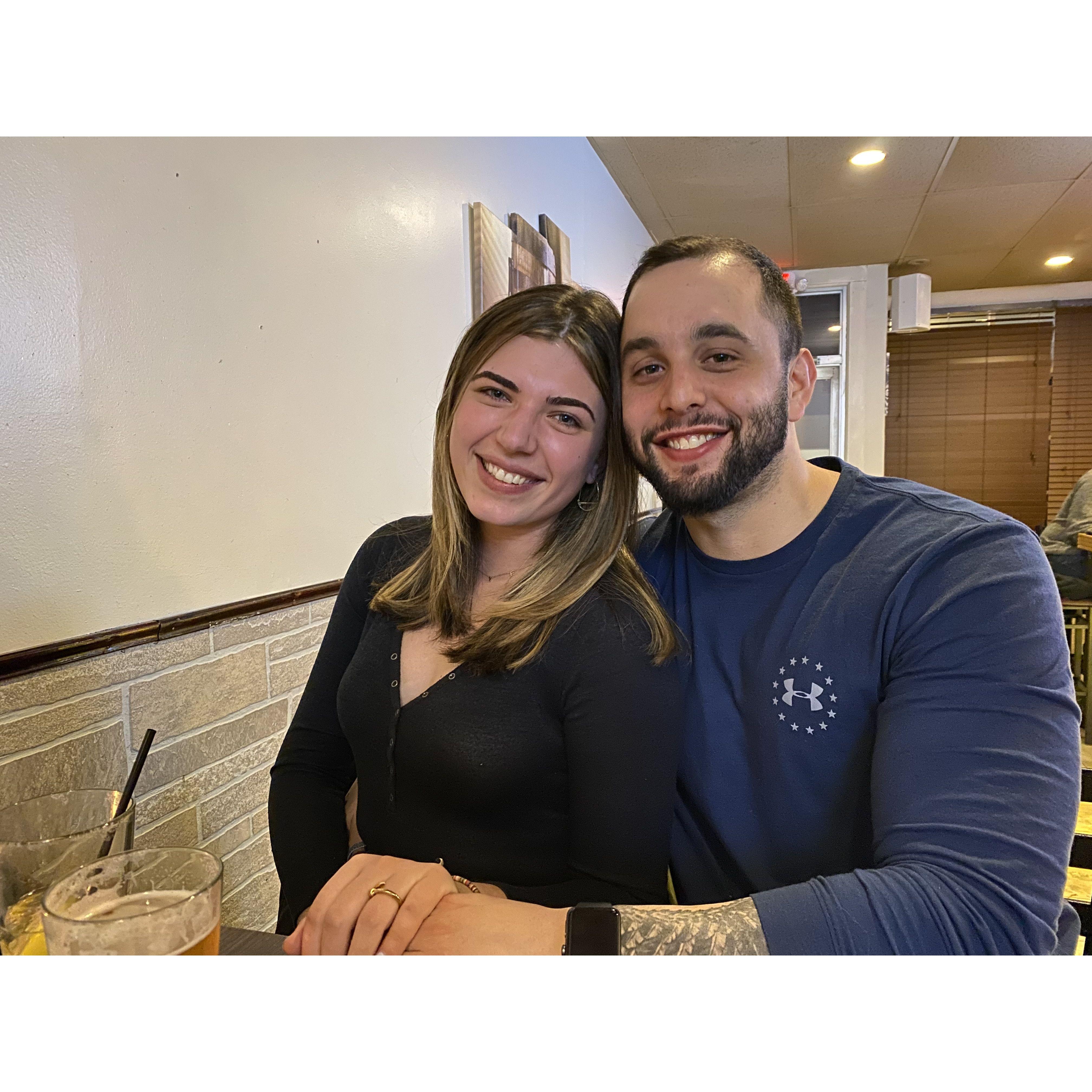 Our first photo together - March 2021