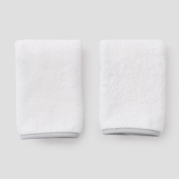 Signature Washcloths (Grey on White)