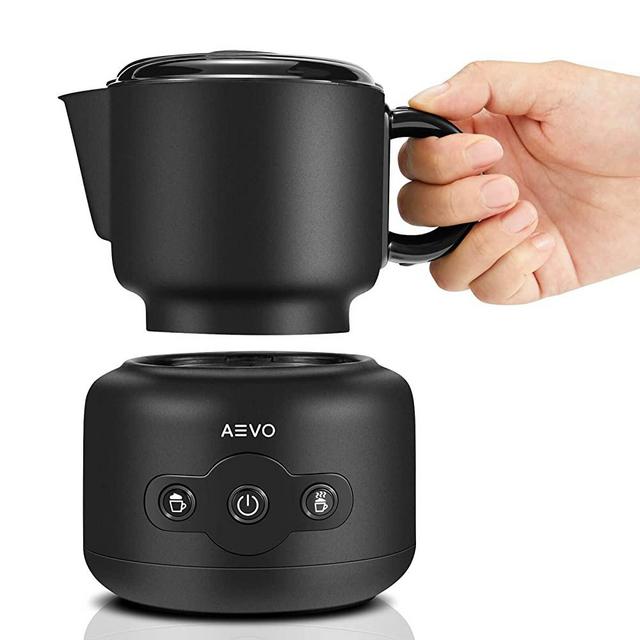 AEVO Detachable Milk Frother Machine, Automatic Electric Milk Warmer & Foam Maker [4 Modes] [Dishwasher-Safe Pitcher] [Independent Heating & Frothing] for Lattes, Cappuccinos, and Hot Chocolate