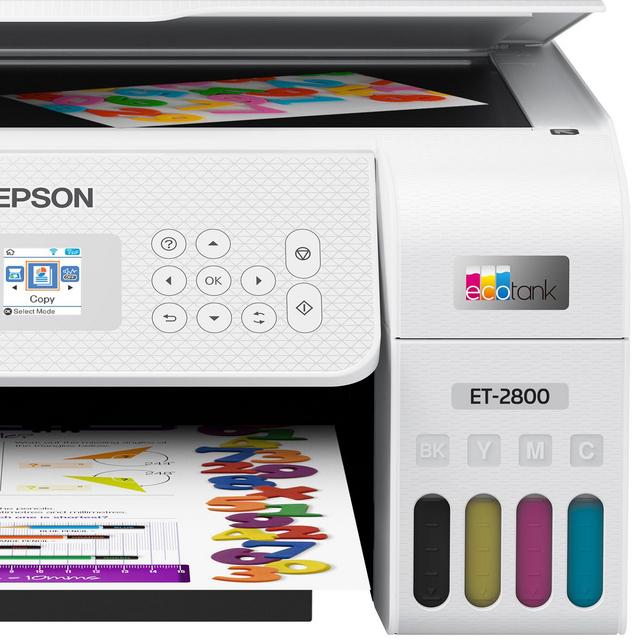 Epson - EcoTank ET-2800 Wireless All-in-One Supertank Inkjet Printer - White