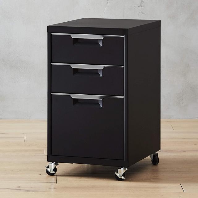 TPS Black 3-Drawer Filing Cabinet