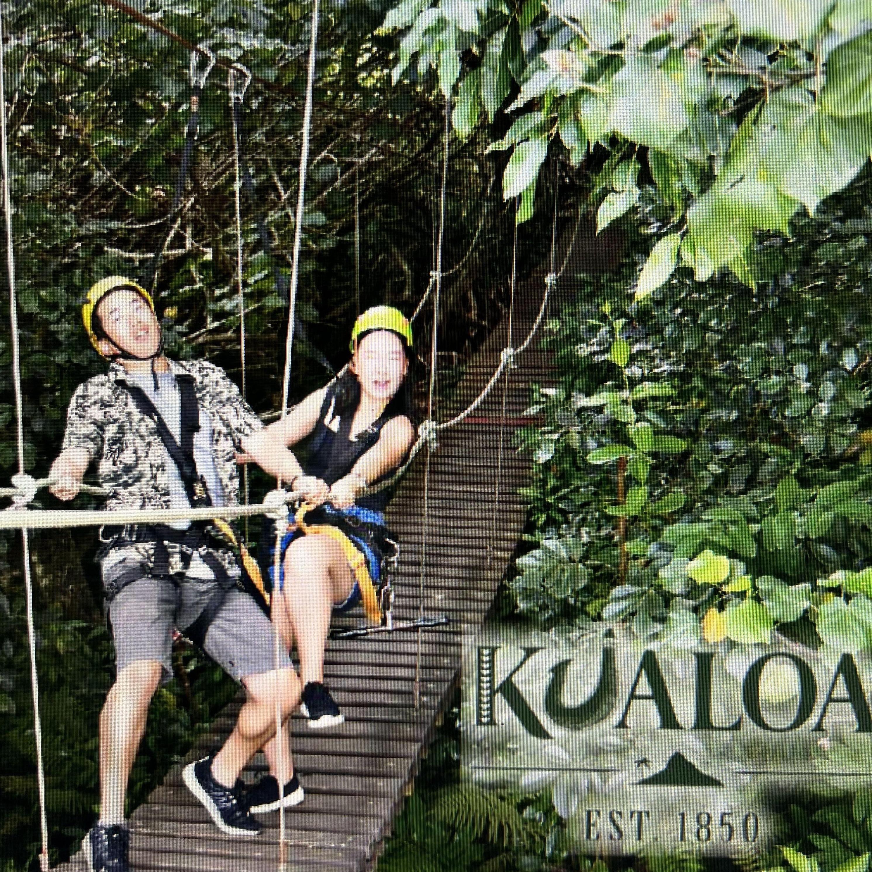 That time we went ziplining at Kualoa Ranch in Oahu!