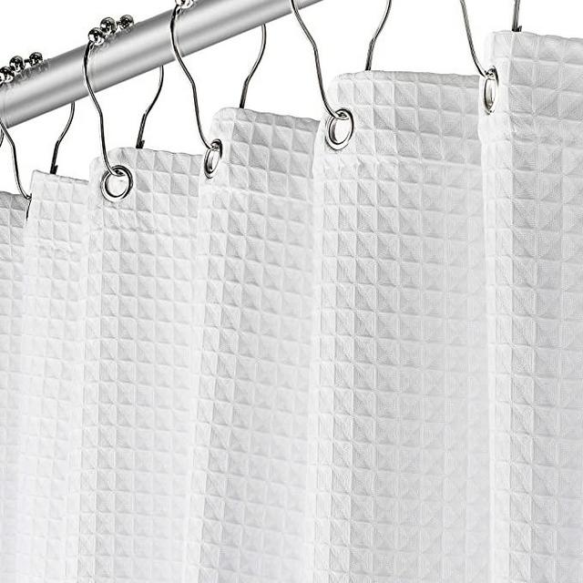 Fabric White Shower Curtain