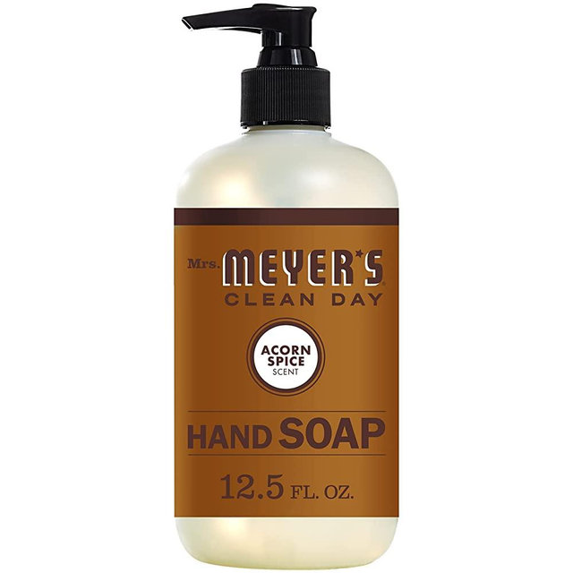 Mrs. Meyer's Liquid Hand Soap, Cruelty Free & Biodegradable Hand Wash Made with Essential Oils, Acorn Spice Scent, 12.5 oz Bottle, 12.5 Fl oz