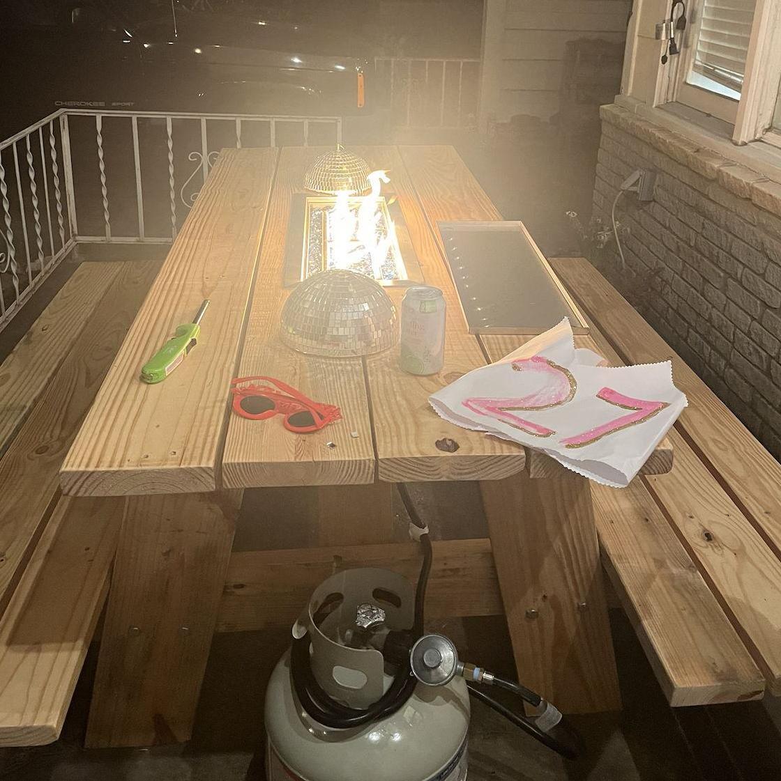 McCade built this for Mattie for her birthday...2 months later he would ask her to be his girlfriend at the table and tell her he really built it for her because loves her!