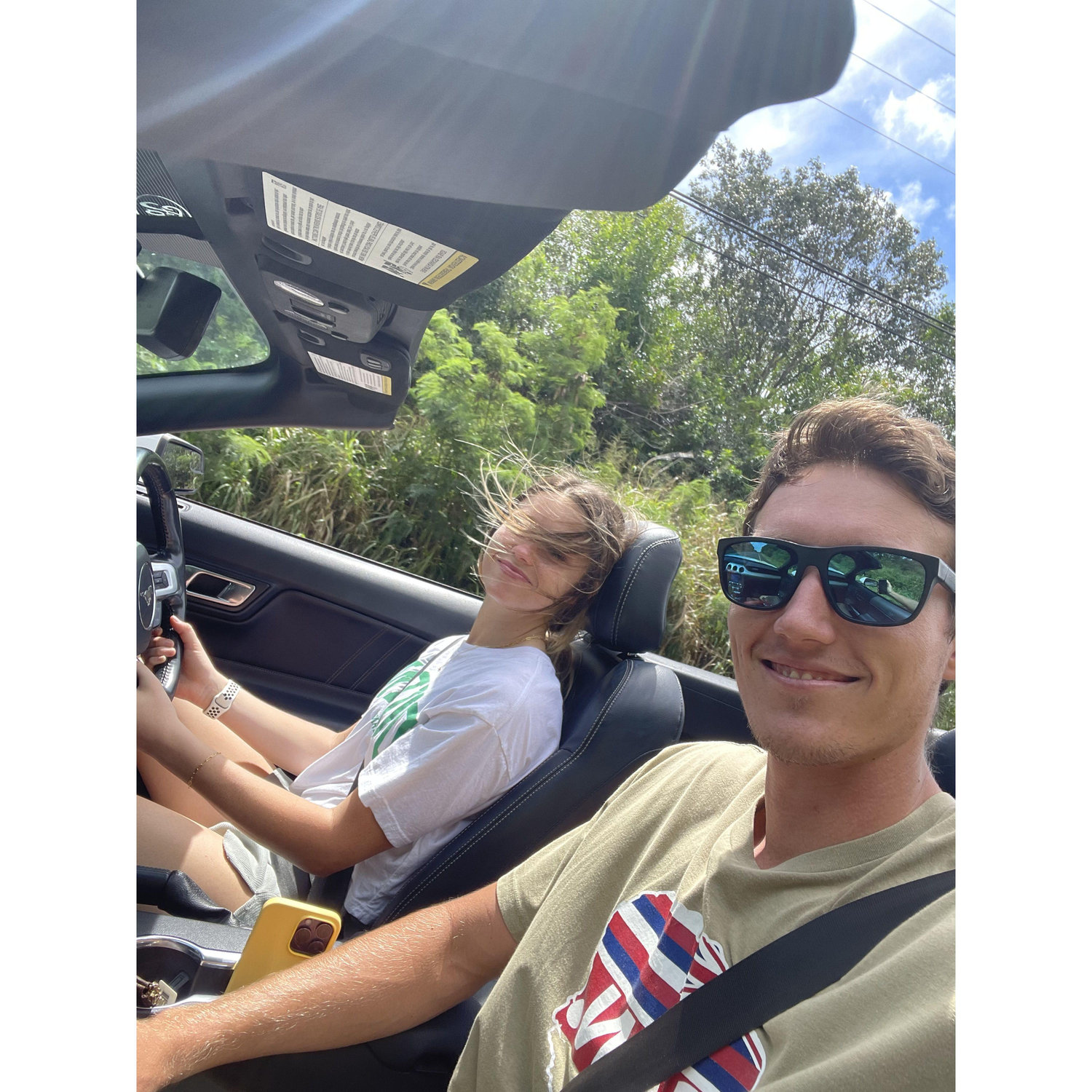 Cruising around in the touristy mustang