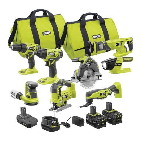 Ryobi ONE+ 18V Cordless 8-Tool Combo Kit