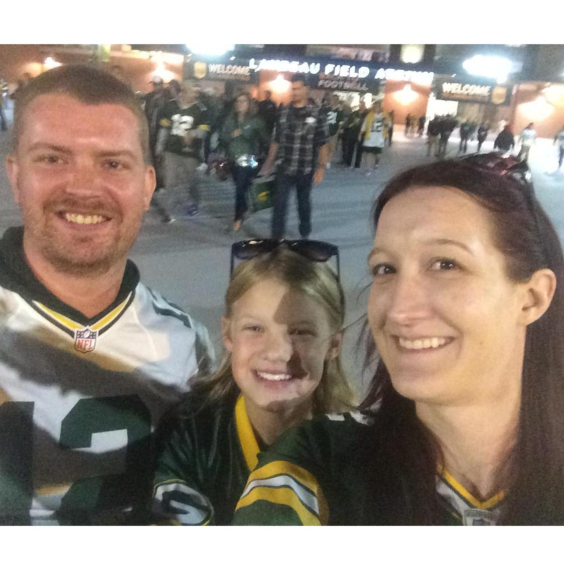 Fall 2017 - Our First Packer Game at Lambeau Field