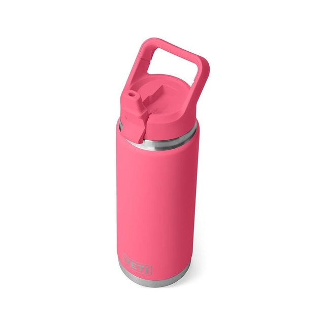 YETI Rambler 26 oz Bottle, Vacuum Insulated, Stainless Steel with Color Matching Straw Cap