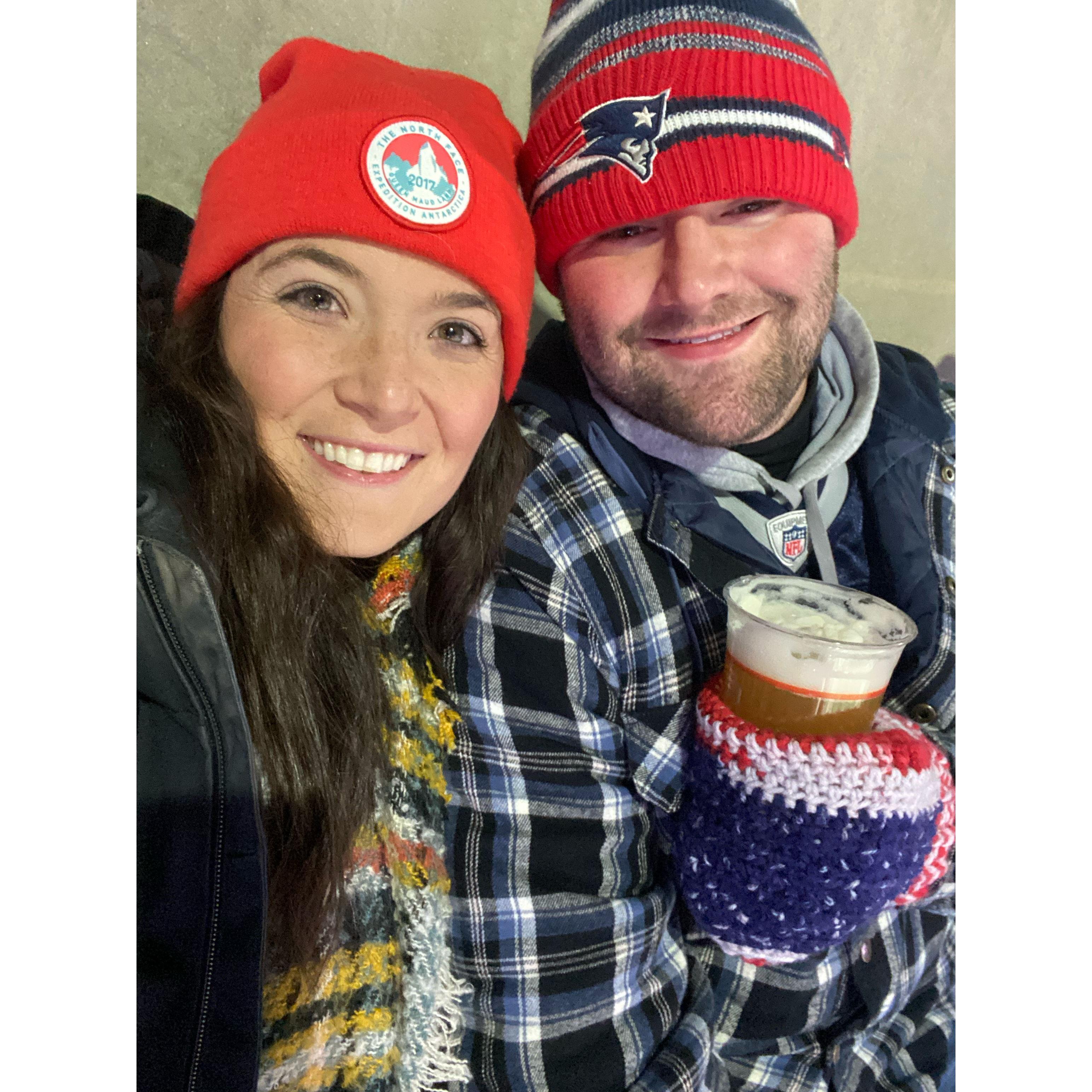 Jake's 30th birthday in Boston at the Patriots game!