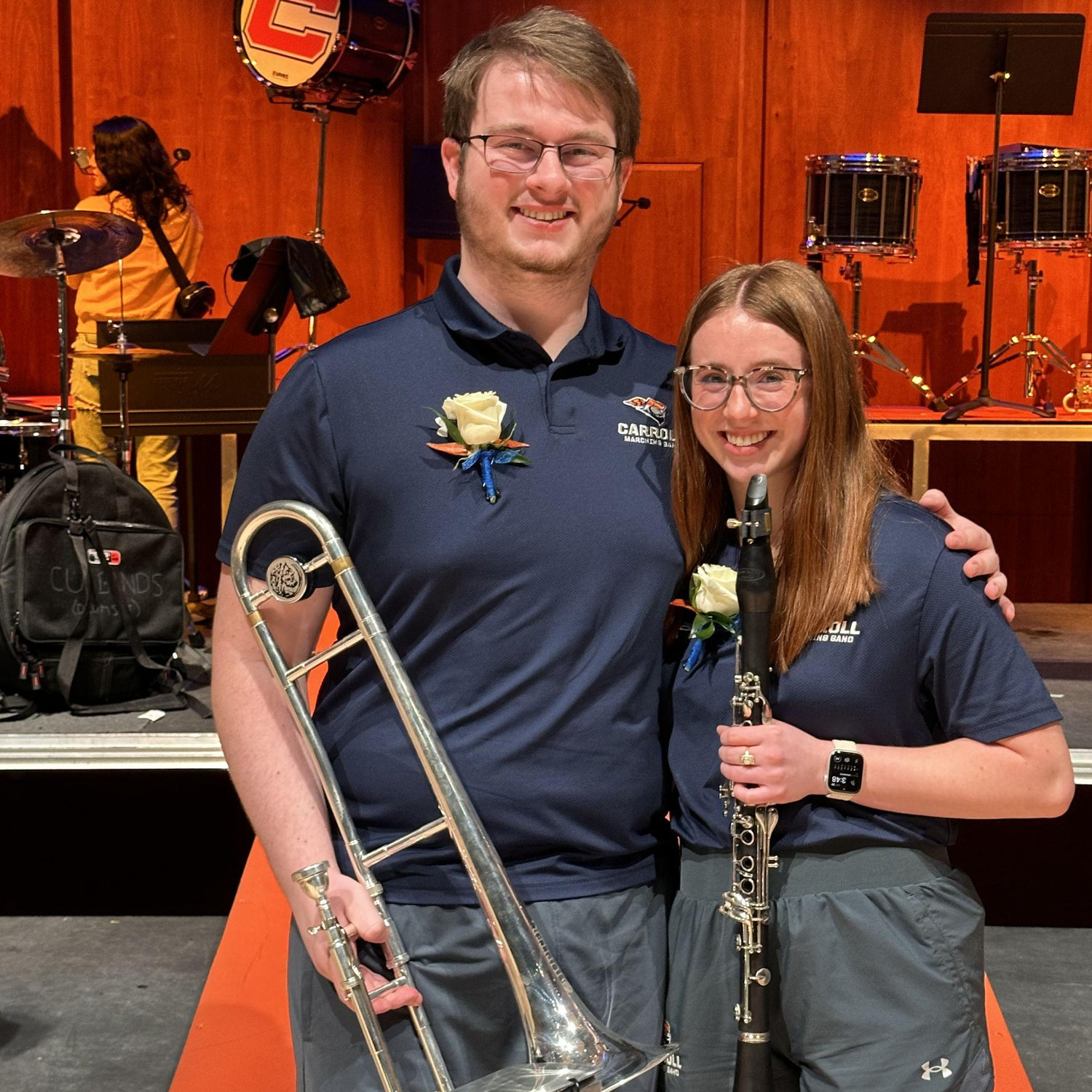 At our last college pep band performance.