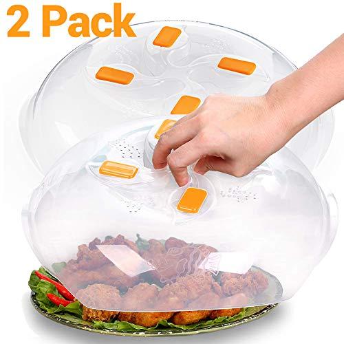 2 Pack - Microwave Plate Cover,Microwave Cover for Food BPA Free,Microwave Splatter Guard Lid, Dishwasher Safe,11.6 Inch