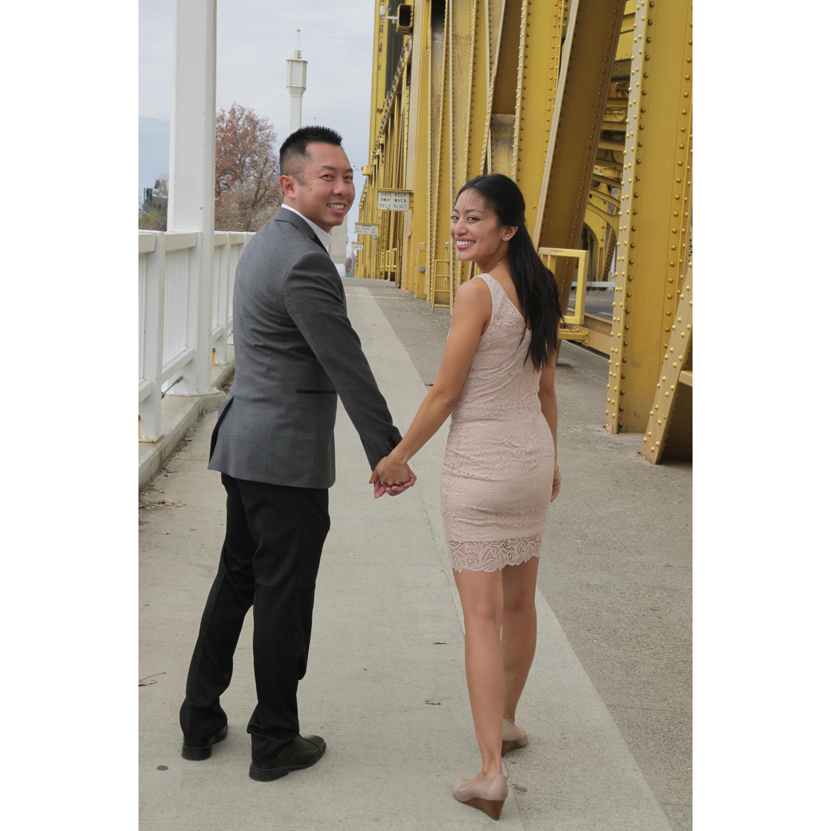 Engagement Pic. Old Sacramento. Dec 23, 2018.