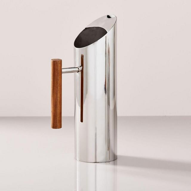 Nickel + Wood Pitcher