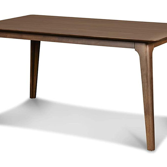 New Classic Furniture Mid-Century Modern Oscar Dining Table, 60-Inch, Walnut