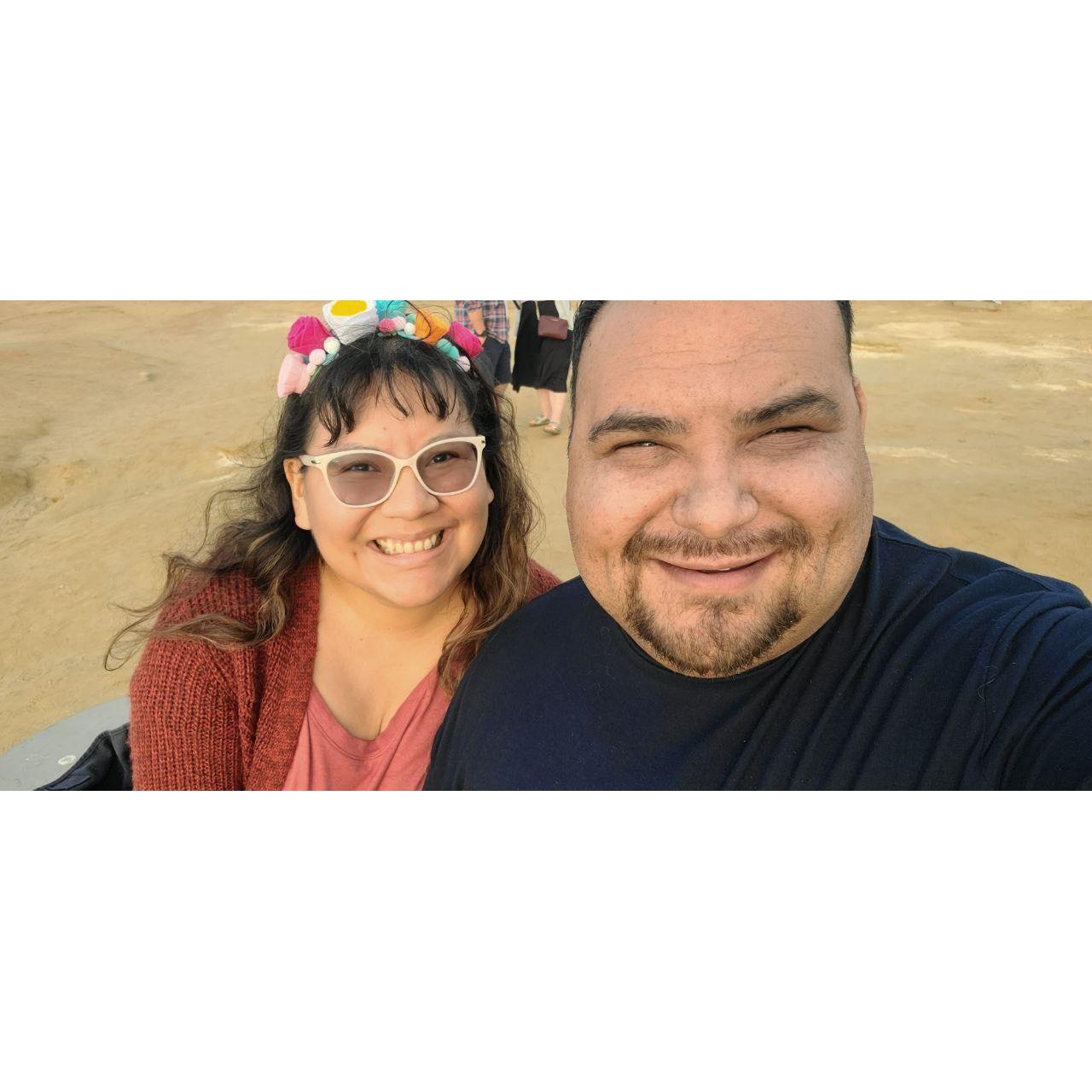 Jon being romantic taking me to a popular San Diego beach that's known for couples touring it.