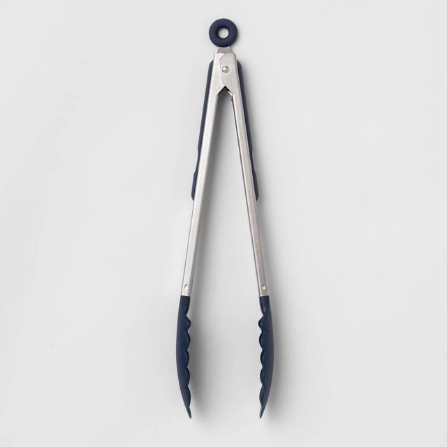 Stainless Steel Kitchen Tongs Blue - Room Essentials™