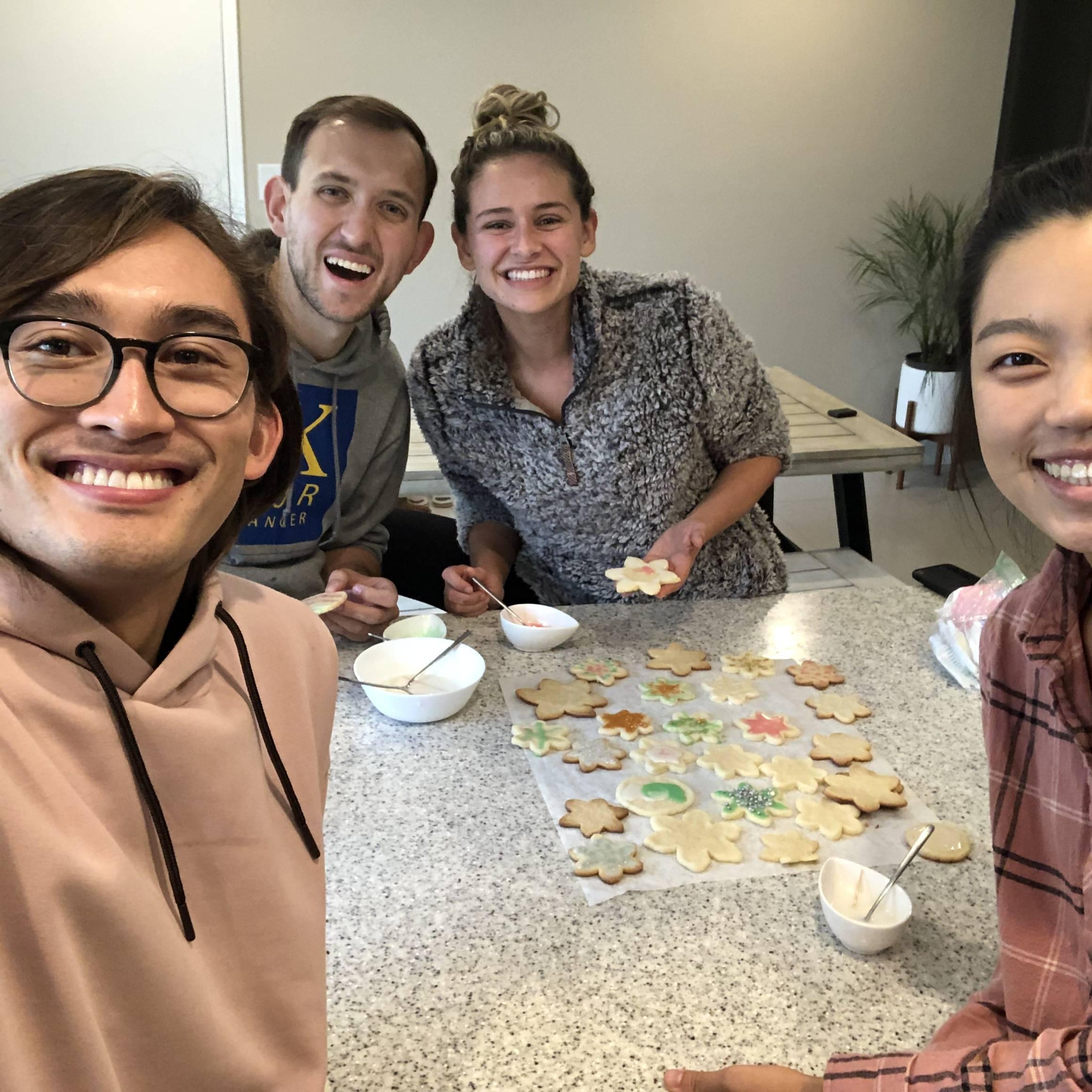Christmas cookies w/ Hannah and Michael