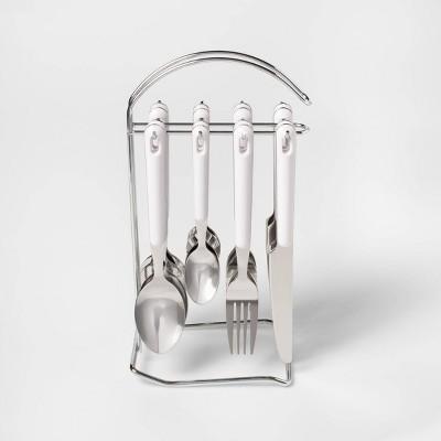 17pc Flatware Set with Hanging Caddy - Sun Squad™