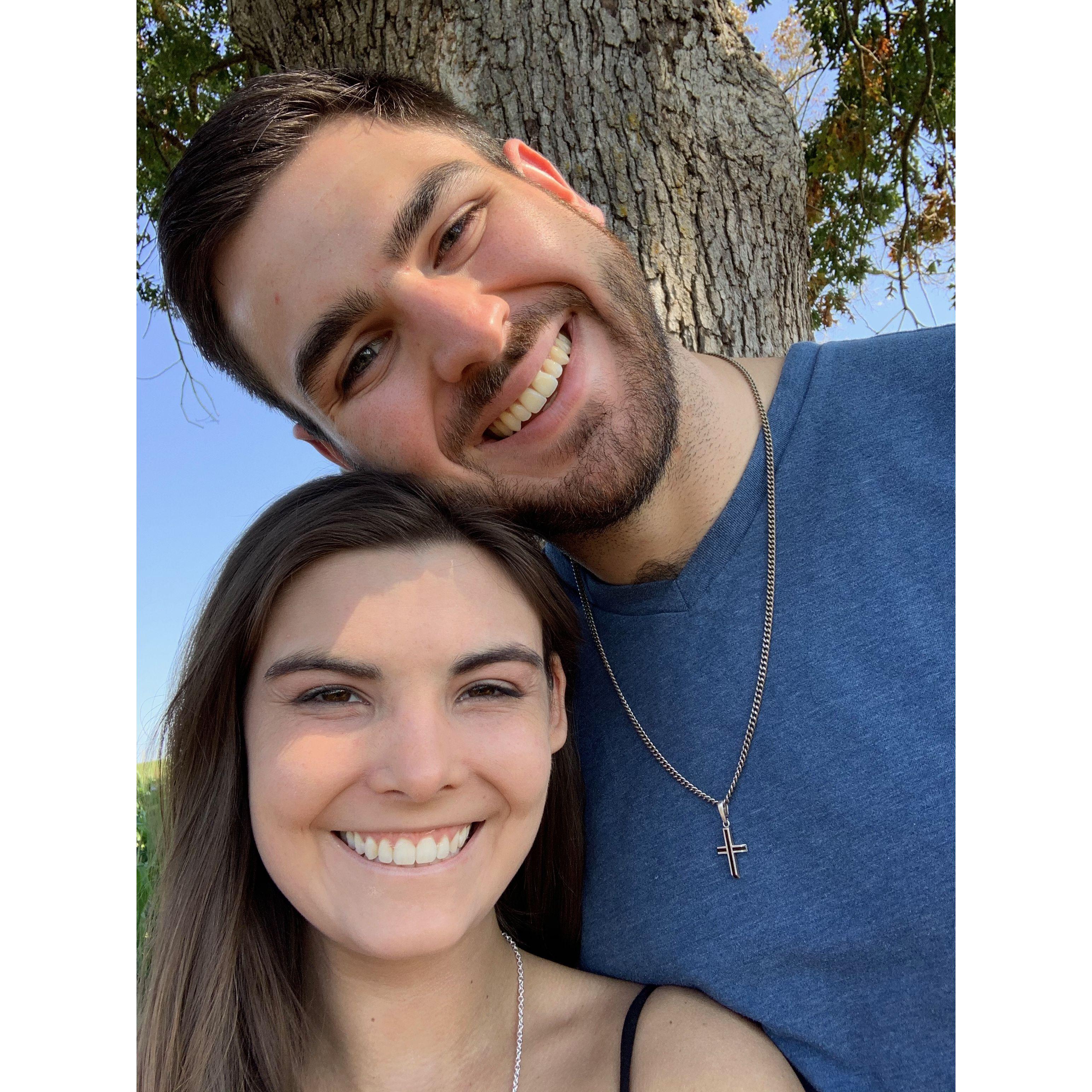 Our dating anniversary was spent at the pumpkin patch with a corn maze, baby cows, and goats.