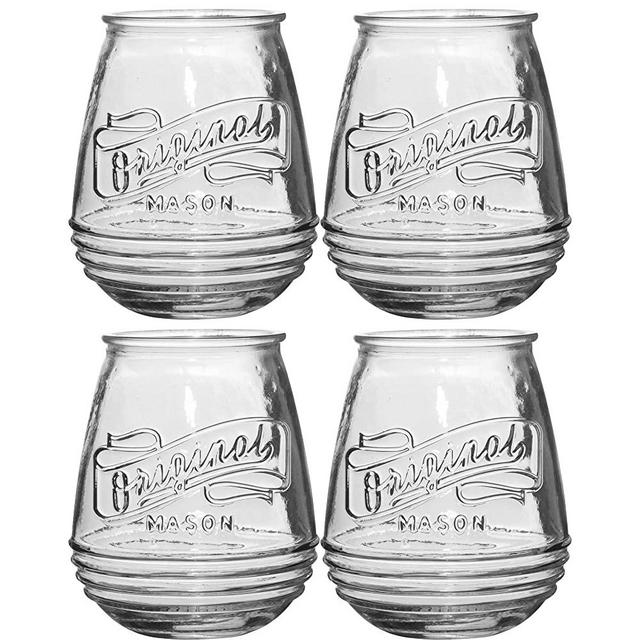 Home Essentials 3943 Original Mason Stemless Wine Glass, Set of 4