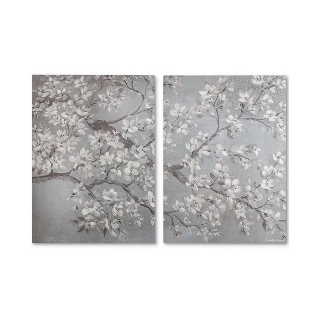 Graham & Brown Tranquil Orchid Canvas Print, Set of 2
