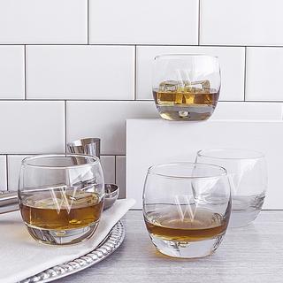 Personalized Heavy Based Whiskey Glass, Set of 4