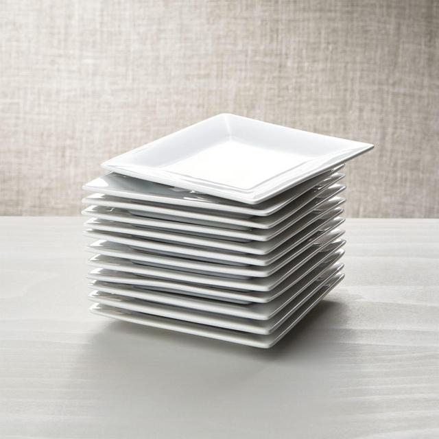 Crate and Barrel, Boxed Appetizer Plates, Set of 12