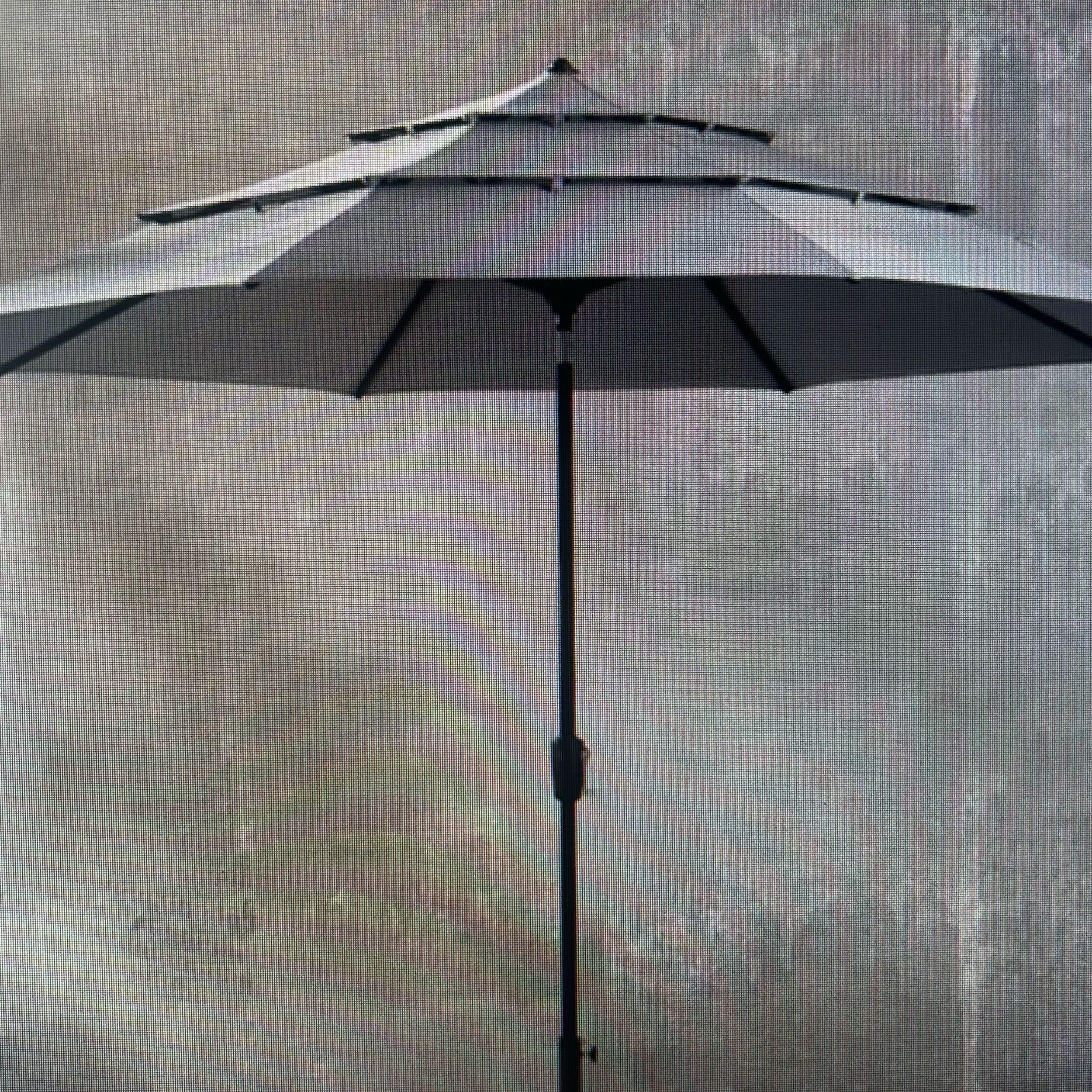Origin 21 11-ft Aluminum Gray Auto-tilt Market Patio Umbrella