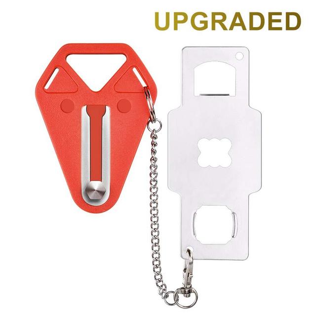 Portable Door Lock,Travel Lock, Add Extra Locks for Additional Safety and Privacy, Solid Heavy Duty Lock Prevent Unauthorized Entry, Perfect for Traveling, AirBNB, Hotel, Home,Apartment