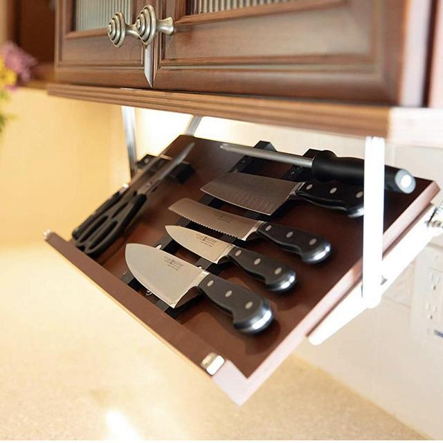 Drop Block: Under Cabinet Knife Storage- Large