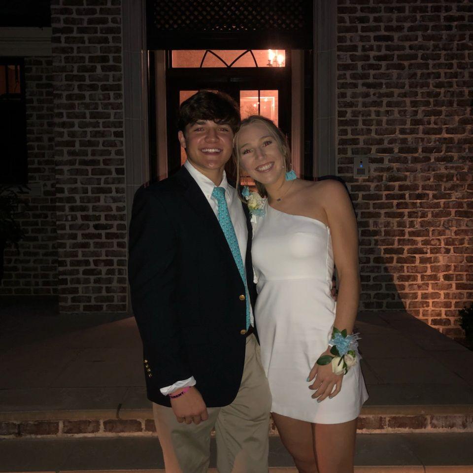 Our first high school dance together. Of course we had to match!