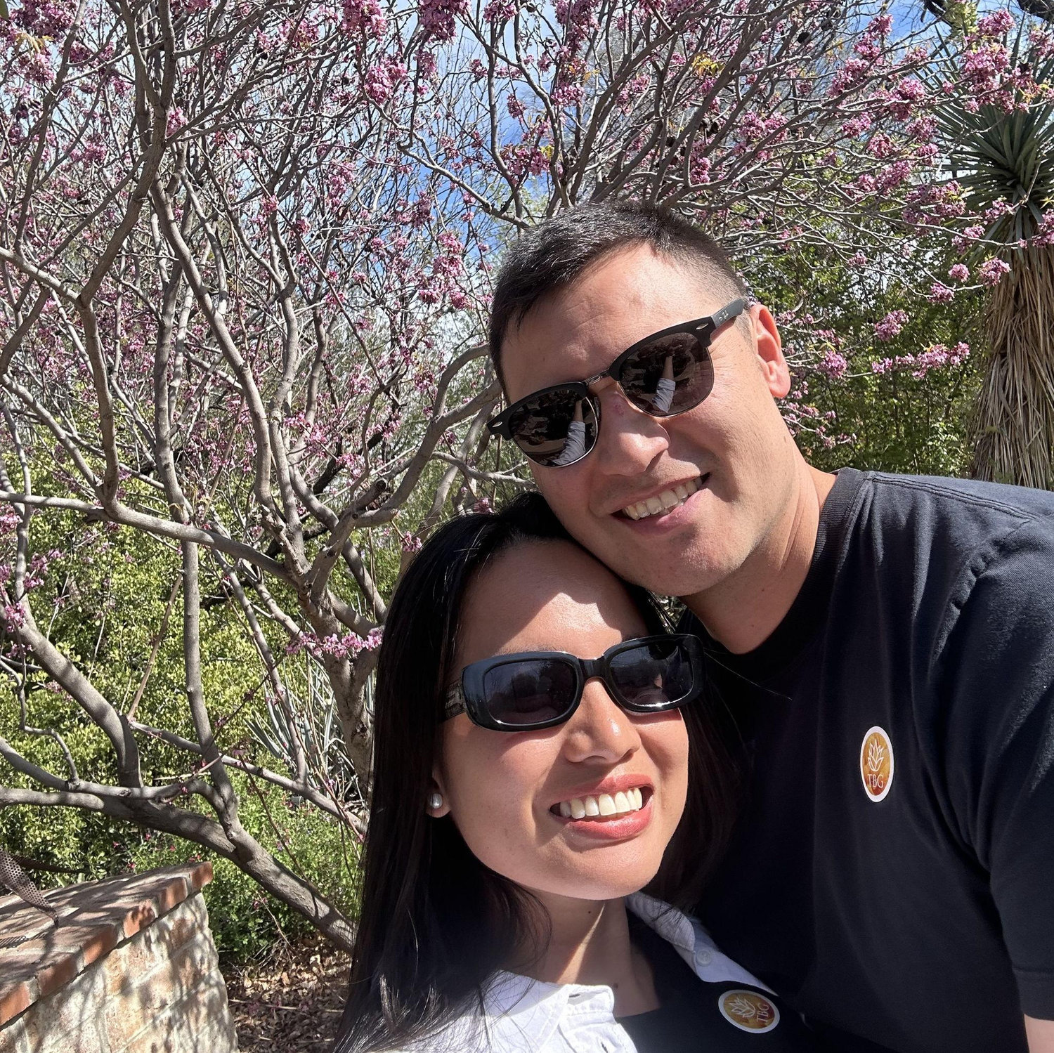 Not a cherry blossom, but still a cute moment! at Tucson Botanical Garden