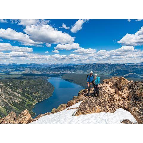 Couloir climbing above Redfish Lake
