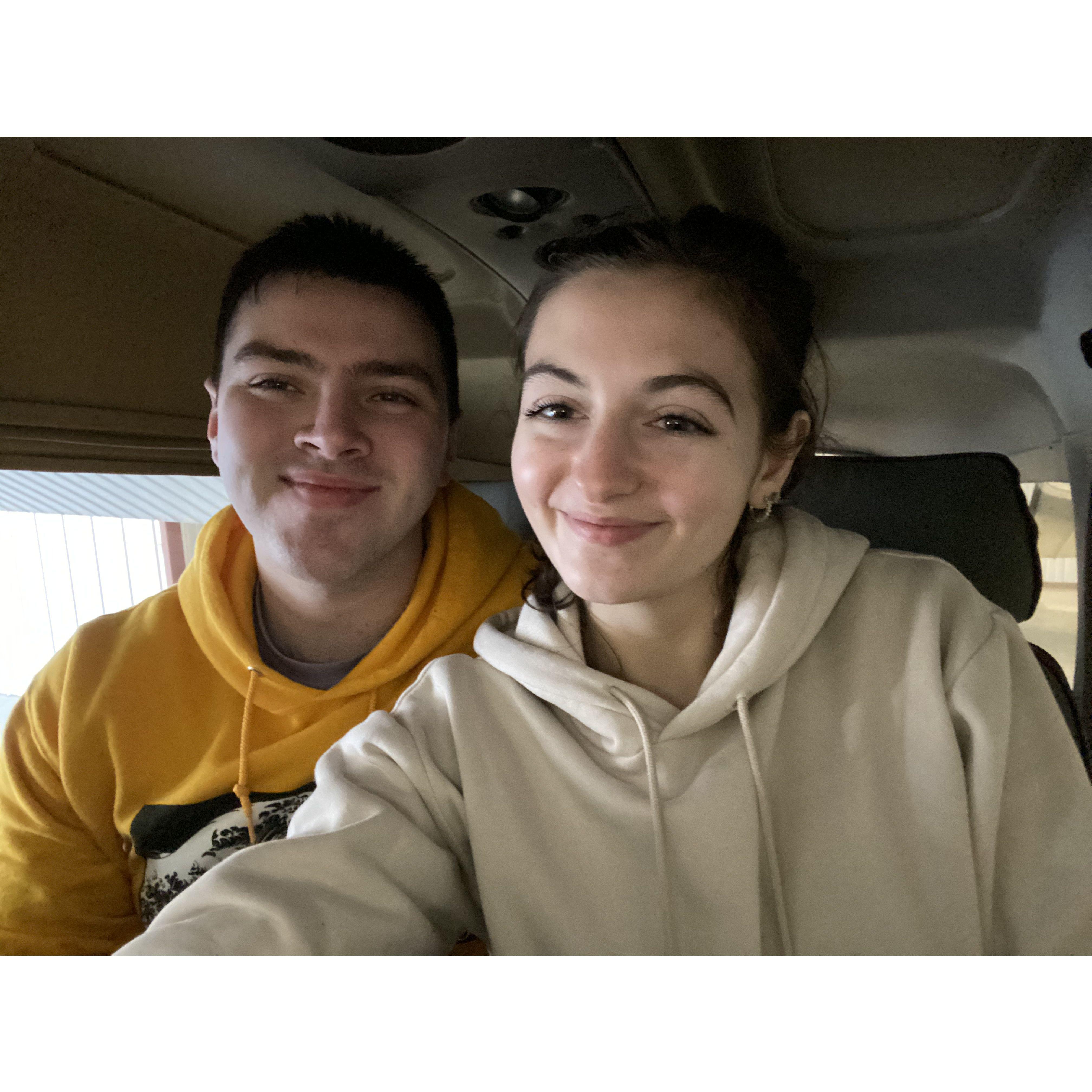 Noah's first time in a Cessna