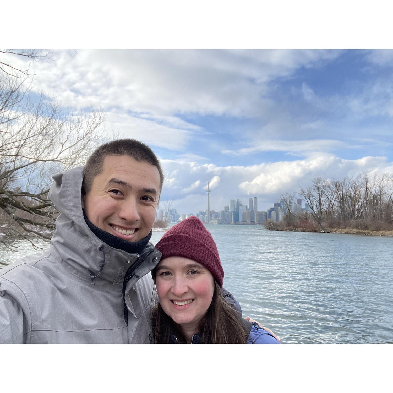 Visiting the Toronto Islands in March was not the best of ideas. We froze, but at least we got a good view!