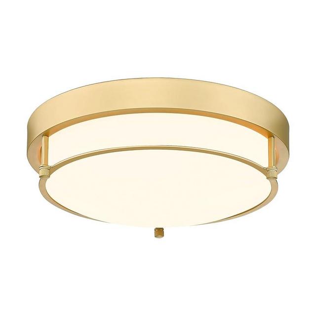 Cargifak Flush Mount Light Fixture, 12 inch 2-Light Modern Ceiling Light with Brass Gold Finish for Hallway Kitchen Laundry Bedroom, 4822-BB