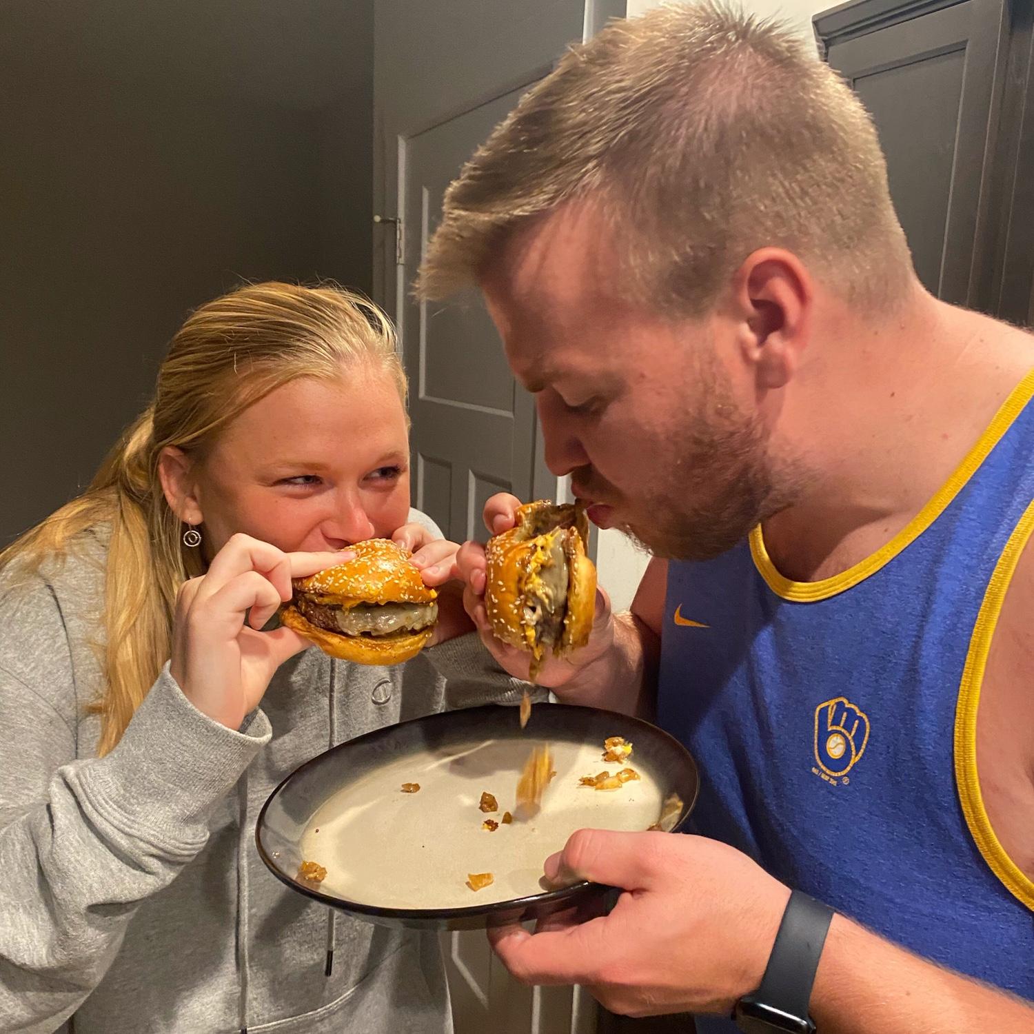 Discovering our mutual love of food in our first months dating