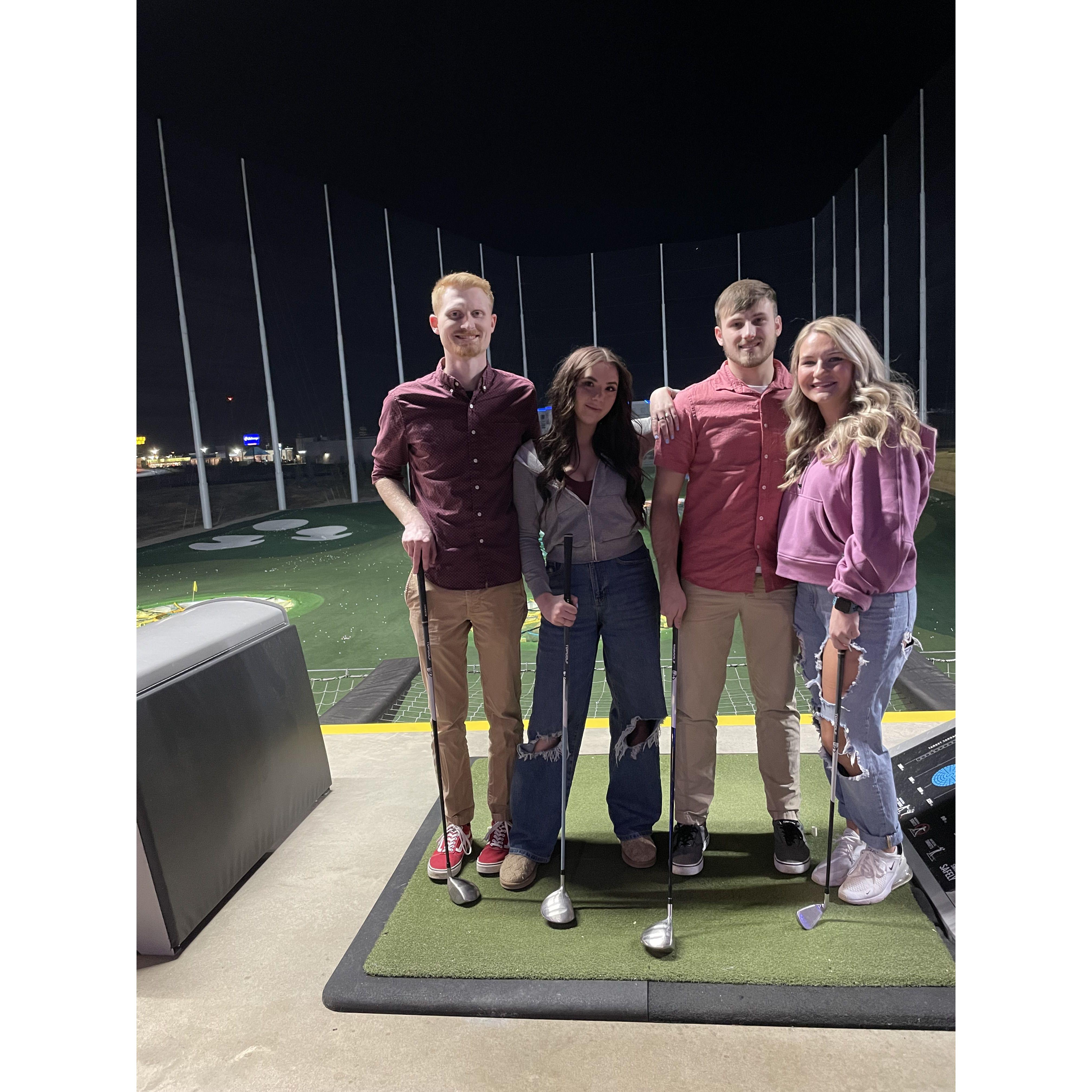 Valentine's Day at Top Golf with Court and Brad