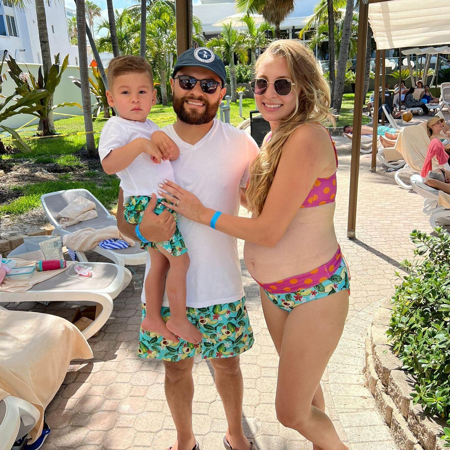 Matching swimsuits!
