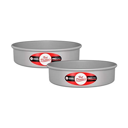 Fat Daddio's Anodized Aluminum Round Cake Pans, 8 x 2 Inch, Set of 2